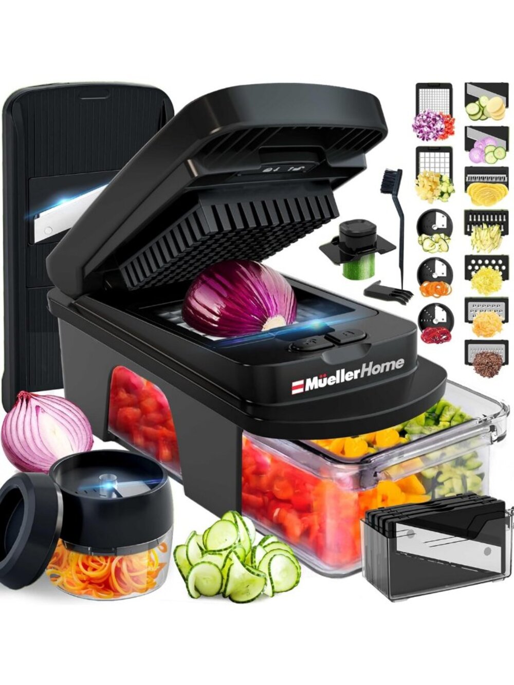 Ultimate 12-Blade Vegetable Chopper & Mandoline Slicer for Easy Meal Prep